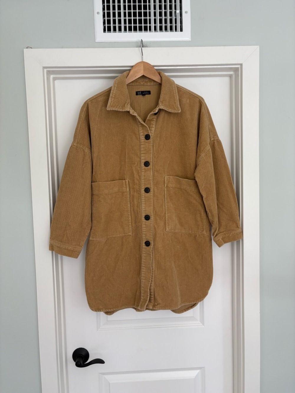 Zara Oversized Corduroy Jacket M Long